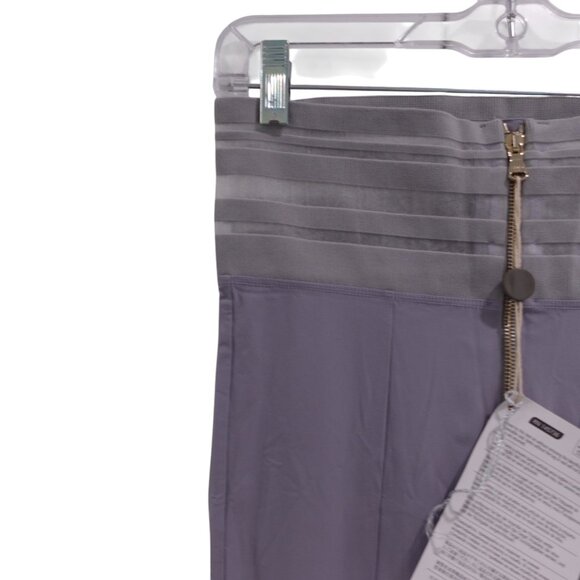 NWT Patricia Pepe Zipper Front Pleated Trouser Pants Sz 1 Lavender Gray Skinny - Picture 2 of 10
